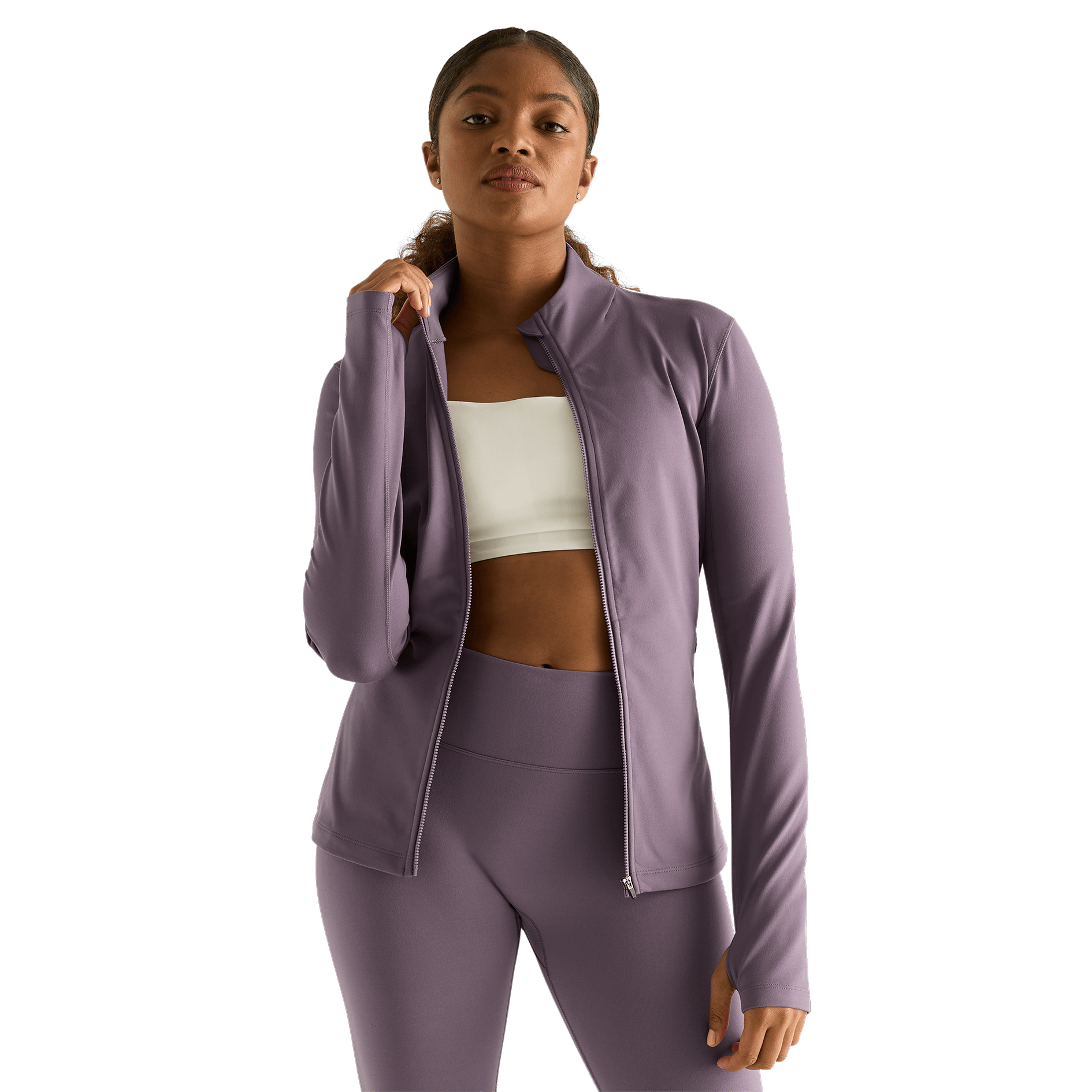 Women's Matte Zip-Up Jacket
